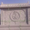 威海 芝麻白花岗岩屏风，照壁，影壁