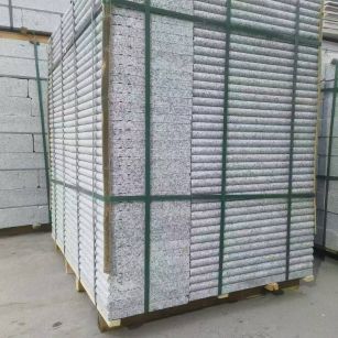 威海 芙蓉白3公分厚磨圆边、拉槽，楼梯踏步