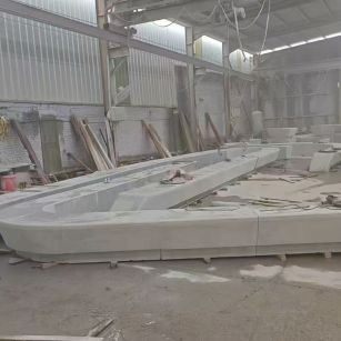 威海 花岗岩整石坐凳拼装