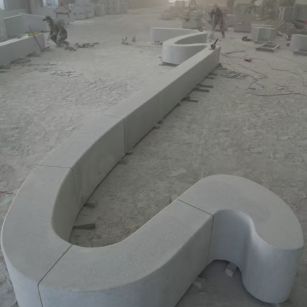 威海 花岗岩整石坐凳拼装