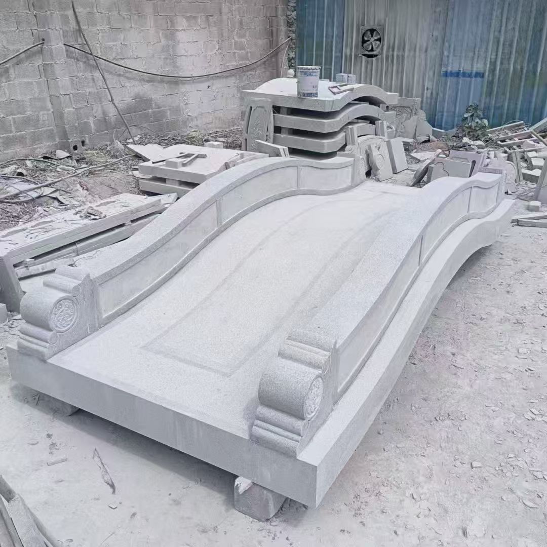 威海 芝麻灰花岗岩园林景观 小石桥