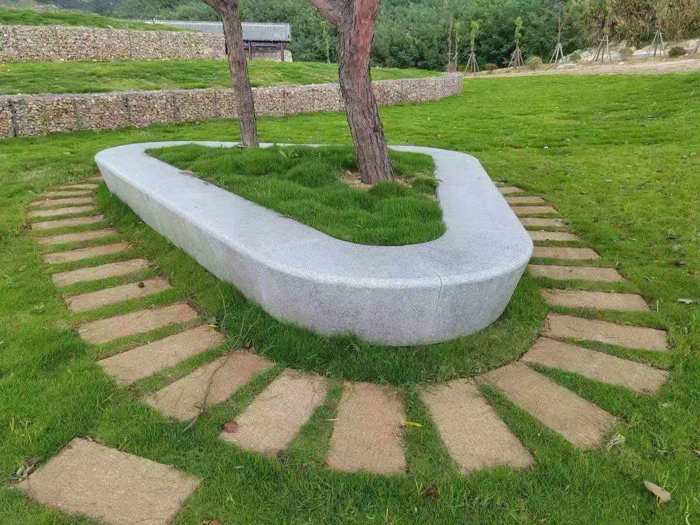 威海 芝麻白光面整石坐凳