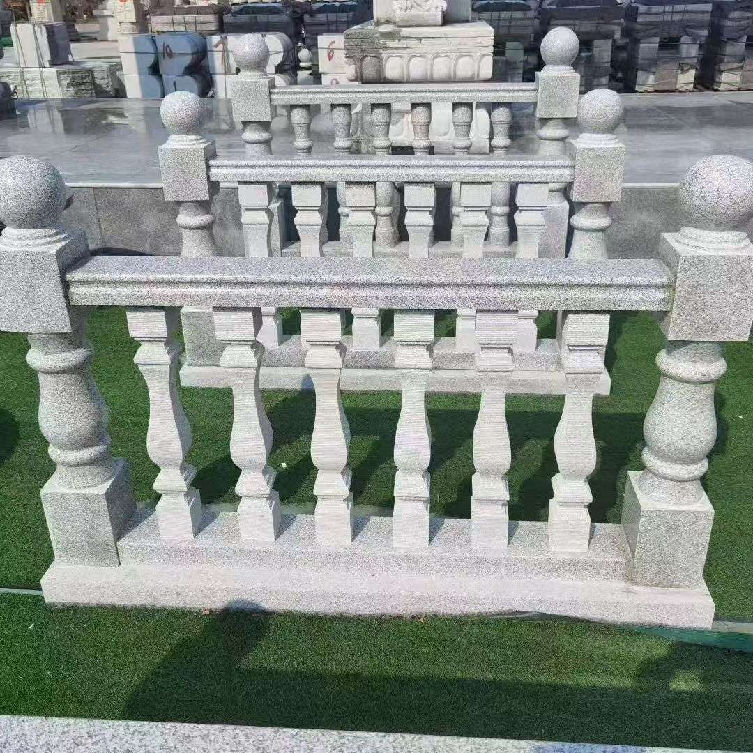 威海 别墅石材栏杆特写