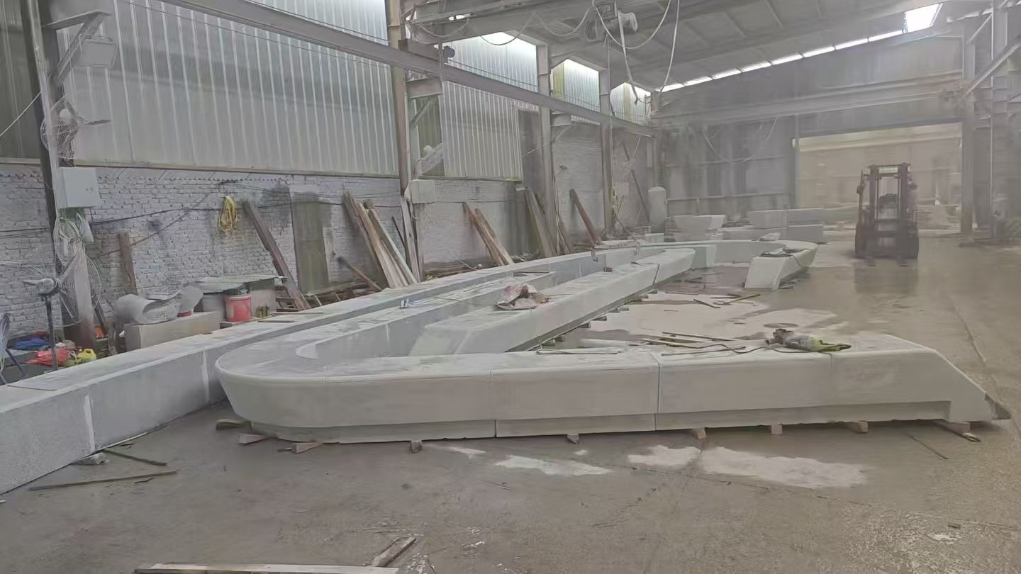 威海 花岗岩整石坐凳拼装